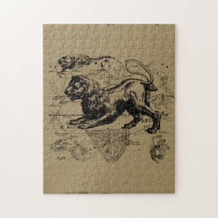 Leo Constellation Map Hevelius circa 1690 Jigsaw Puzzle