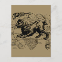 Leo Constellation Map Hevelius circa 1690