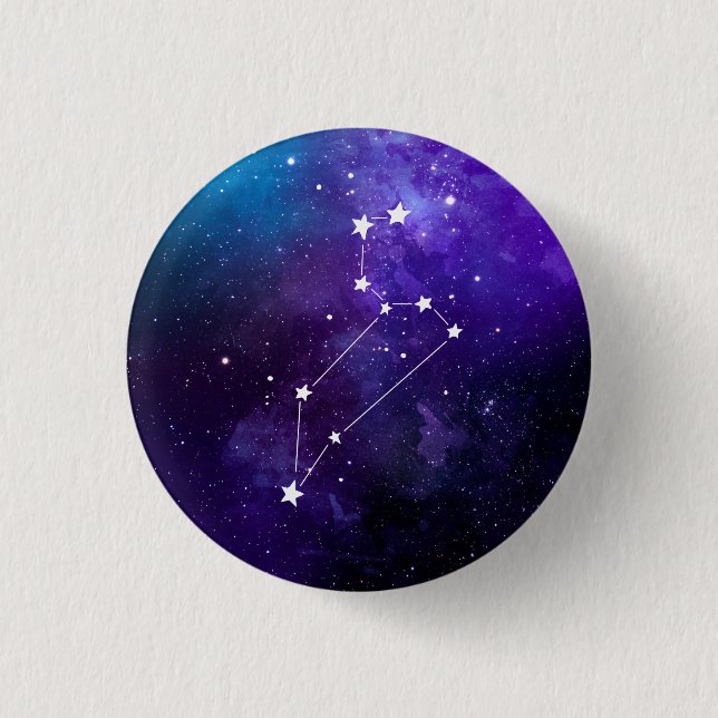 Leo Constellation Zodiac Button (Front)