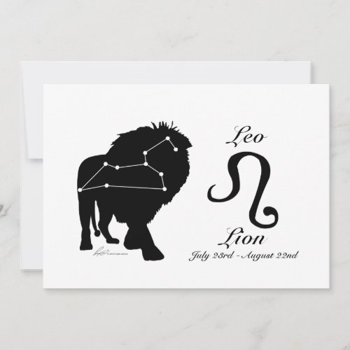 Leo ConstellationZodiac Invitation