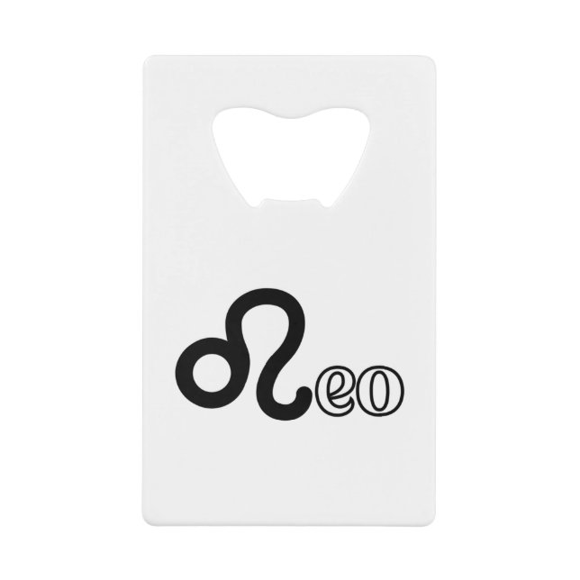 Leo Credit Card Bottle Opener (Front)