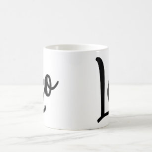 Leo Custom Zodiac Sign Graphic Hand Writing Coffee Mug