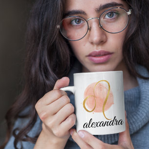 Leo Customizable Watercolor Zodiac Design Coffee  Mug