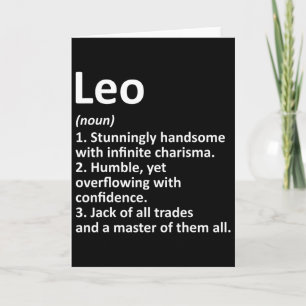 Leo Definition Personalized Name Funny Birthday Gi Card