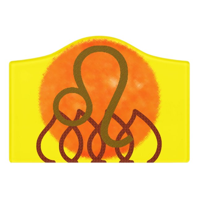 Leo Door Sign (Small Crest Front)