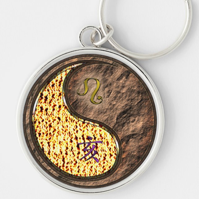 Leo & Earth Boar Keychain (Front)