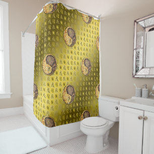 Leo & Earth Dragon Shower Curtain