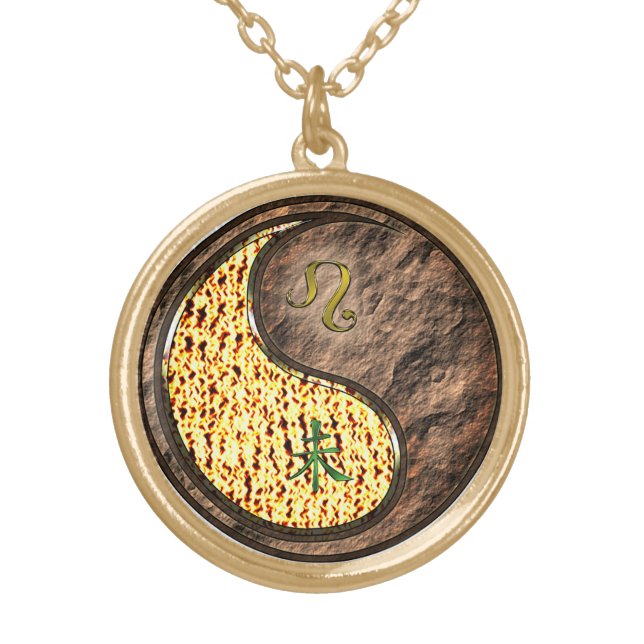 Leo & Earth Goat Gold Plated Necklace (Front)