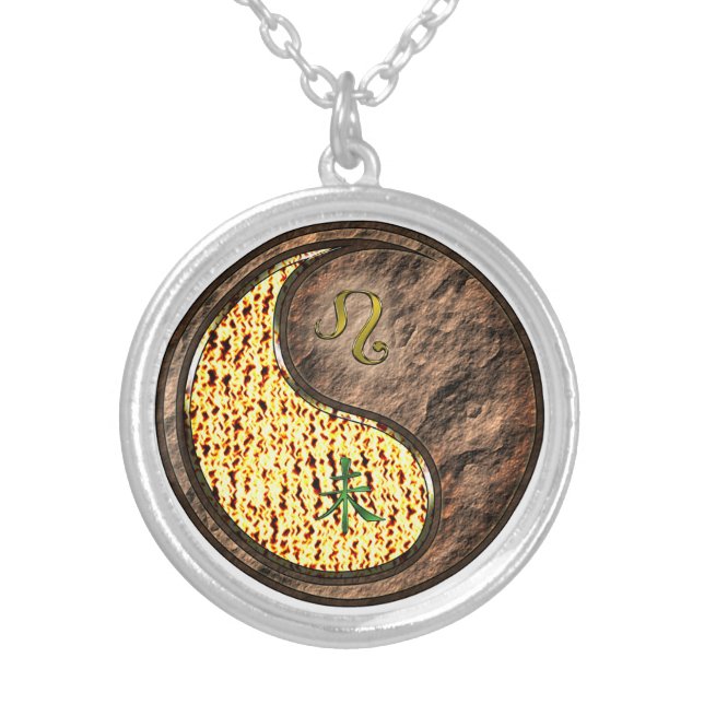 Leo & Earth Goat Silver Plated Necklace (Front)