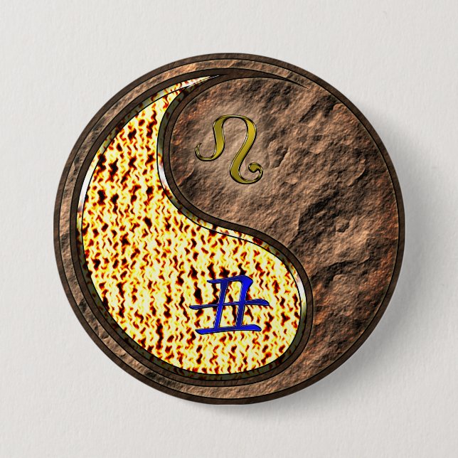 Leo & Earth Ox Button (Front)