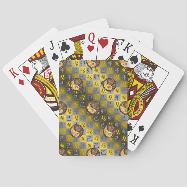 Leo & Earth Rabbit Poker Cards (Back)