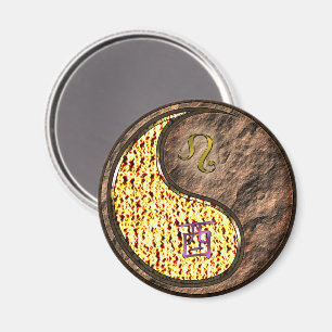 Leo & Earth Rooster Magnet