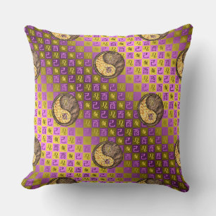Leo & Earth Rooster Throw Pillow