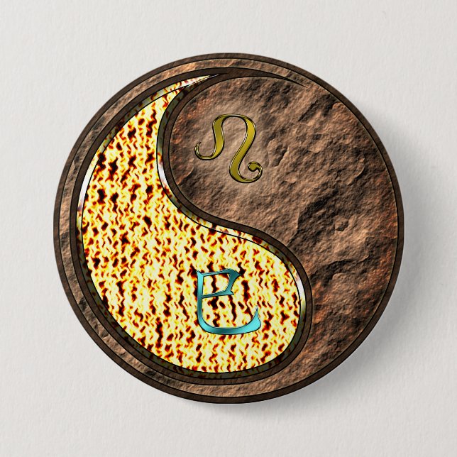 Leo & Earth Snake Button (Front)