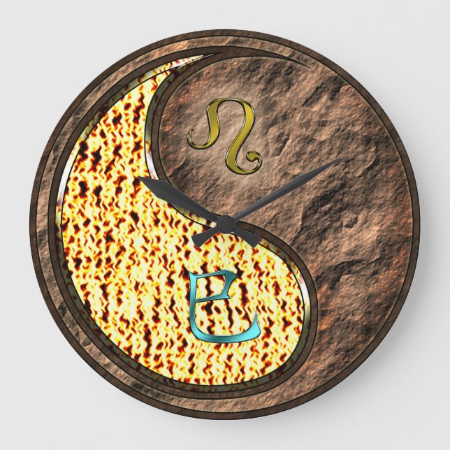 Leo & Earth Snake Large Clock (Front)