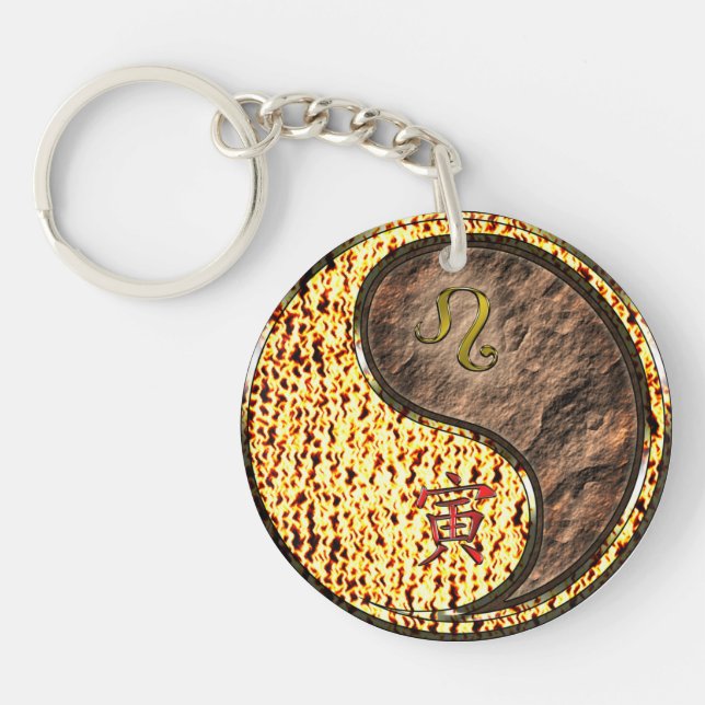 Leo & Earth Tiger Keychain (Front)