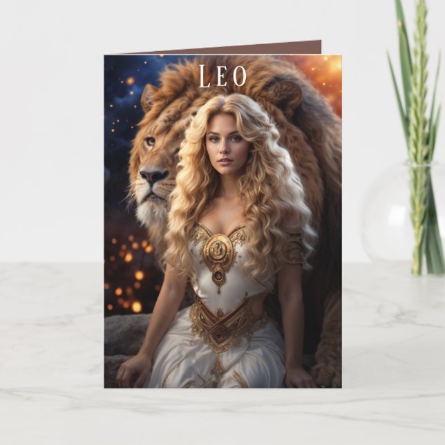 Leo Female Birthday Card (Front)