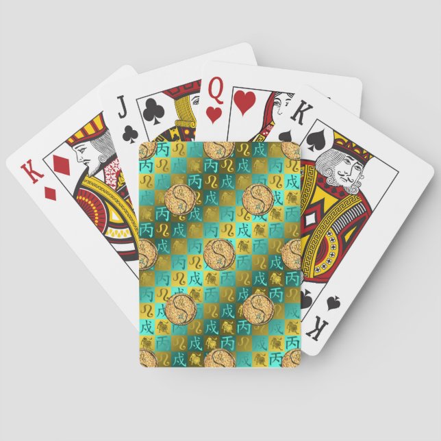 Leo & Fire Dog Poker Cards (Back)