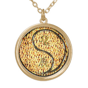 Leo & Fire Dragon Gold Plated Necklace