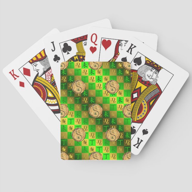 Leo & Fire Goat Poker Cards (Back)