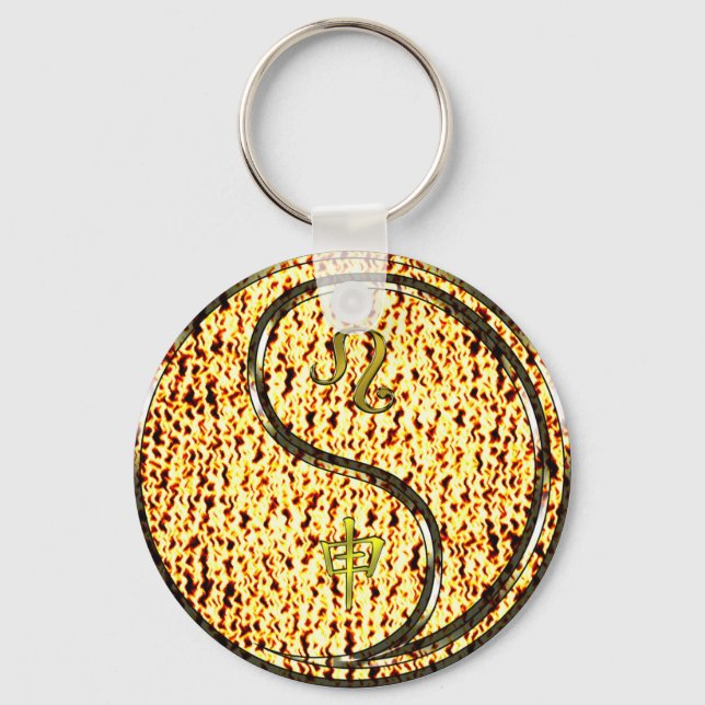 Leo & Fire Monkey Keychain (Front)