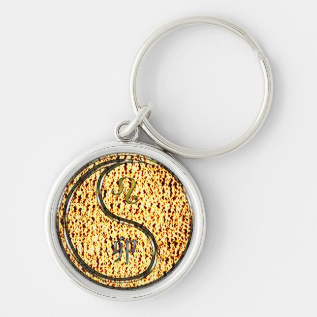 Leo & Fire Rabbit Keychain (Front)