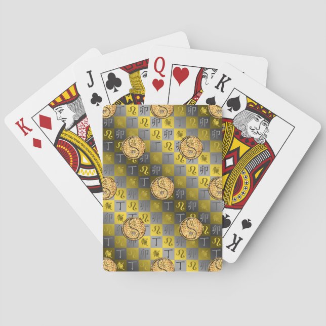 Leo & Fire Rabbit Poker Cards (Back)