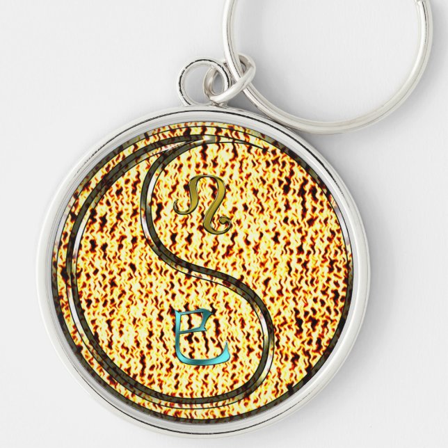 Leo & Fire Snake Keychain (Front)