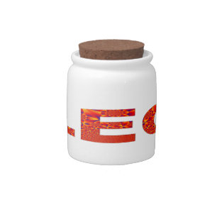 Leo - Firey Orange Yellow Blue Candy Jar