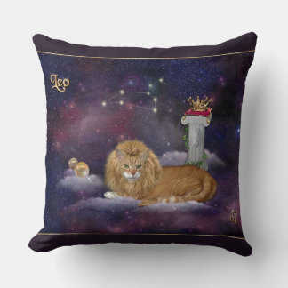 Leo for Cat Lovers Throw Pillow