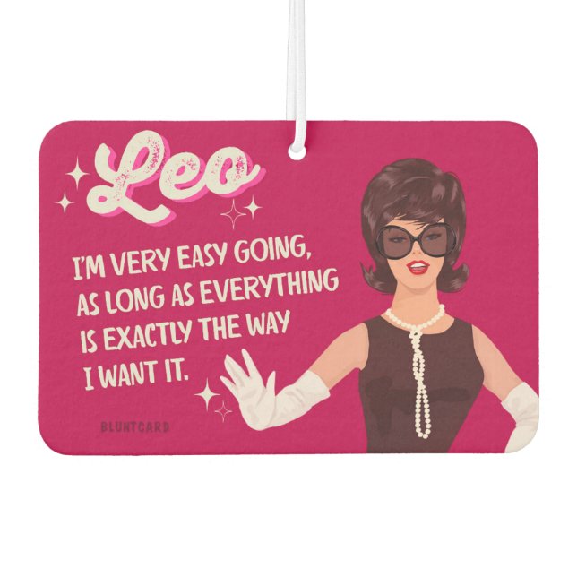 Leo funny Horoscope   Air Freshener (Front)