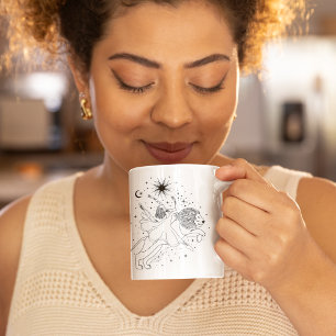 Leo Girl 15oz Black Rim Mug