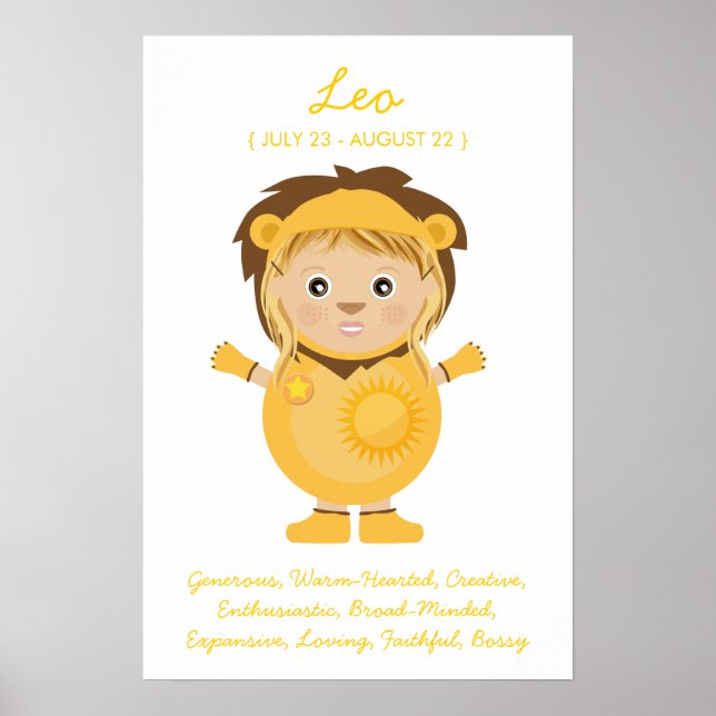 Leo - Girl Horoscope Poster (Front)
