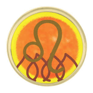 Leo Gold Finish Lapel Pin
