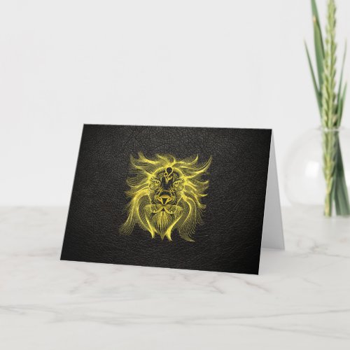 Leo Gold on Leather Card