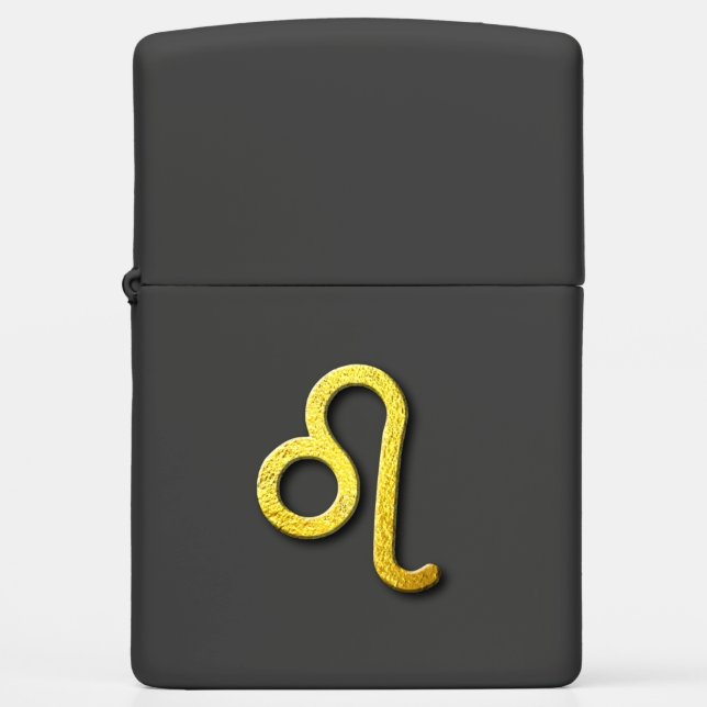 Leo Gold Zippo Lighter (Front)