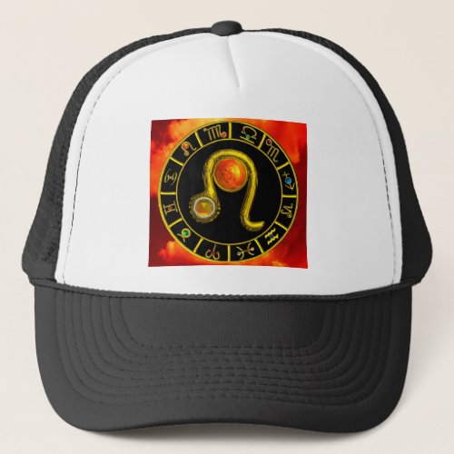 LEO  Golden Zodoac Birthday Jewel Trucker Hat