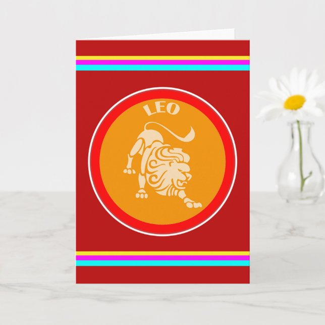 Leo Greeting Card (Small Plant)
