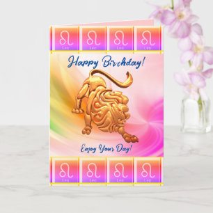 Leo - Happy Birthday Card