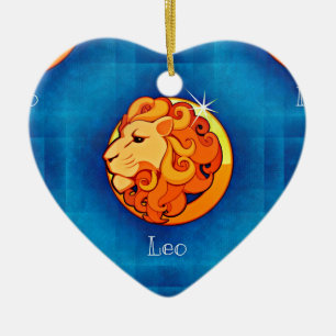 leo horoscope ceramic ornament