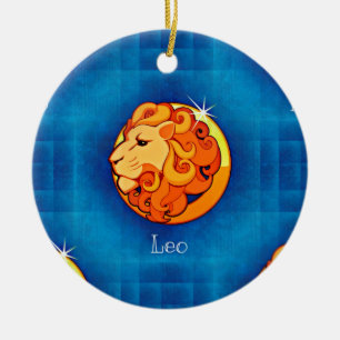 leo horoscope ceramic ornament