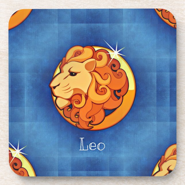 leo horoscope drink coaster (Front)
