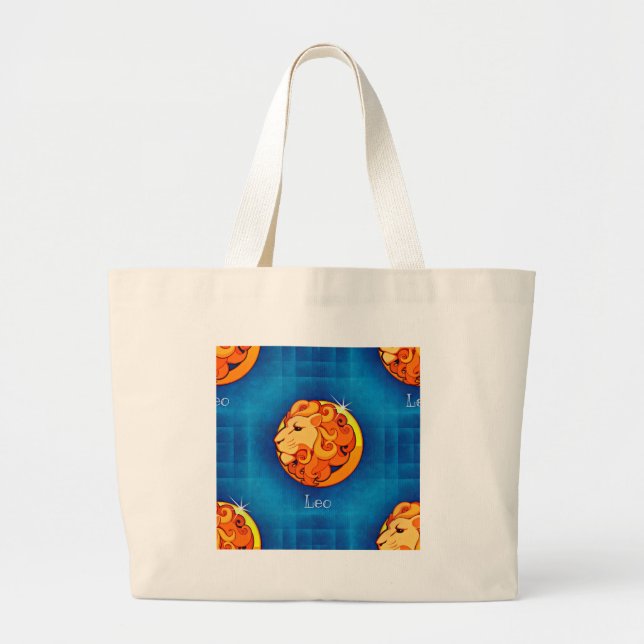 leo horoscope large tote bag (Front)