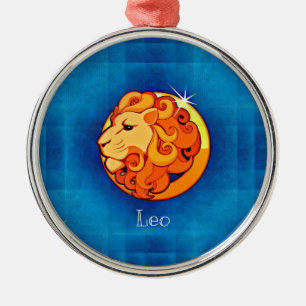 leo horoscope metal ornament