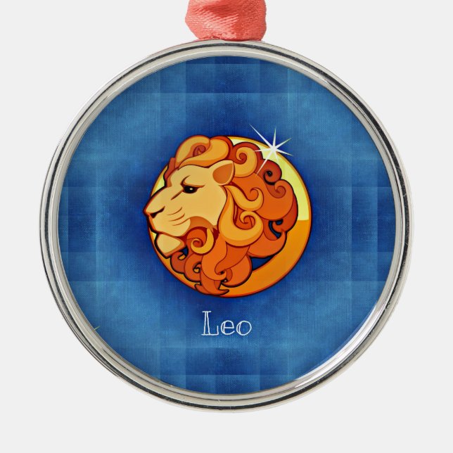 leo horoscope metal ornament (Front)