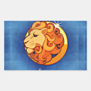 leo horoscope rectangular sticker