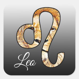 Leo Horoscope Sign Lion Stickers