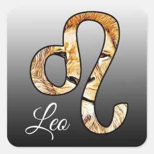 Leo Horoscope Sign Lion Stickers