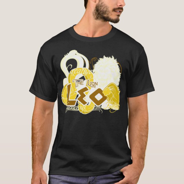Leo horoscope zodiac sign t shirt (Front)