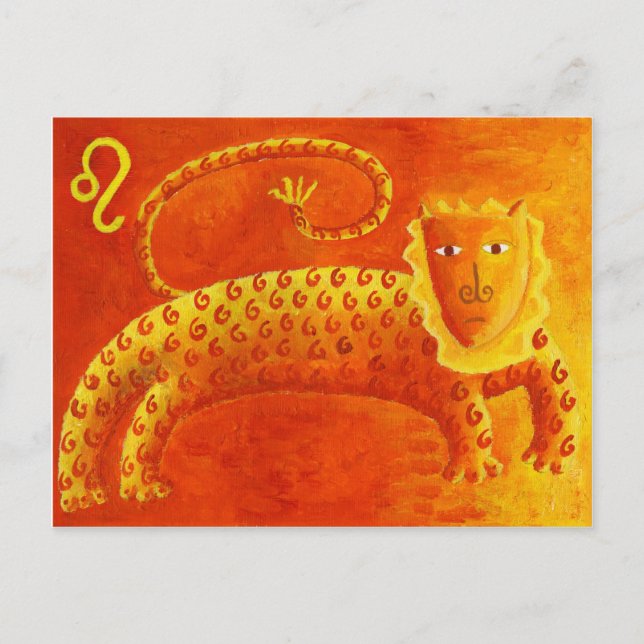 Leo Horoscope Zodiac Star Sign Postcard (Front)